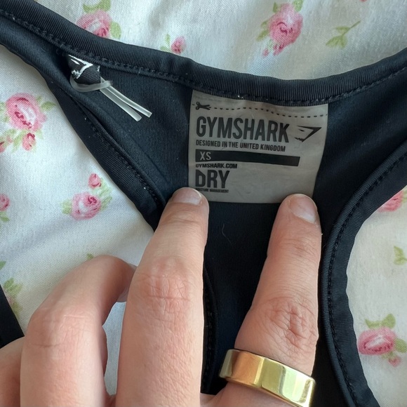 Gymshark Black Racerback Fit Sports Bra Size XS - Picture 2 of 3